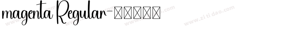 magenta Regular字体转换